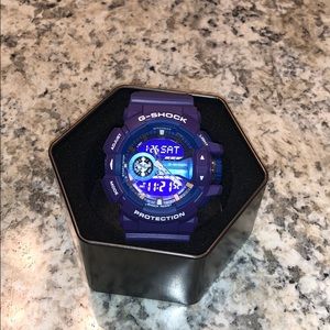 Purple and Blue G-Shock watch